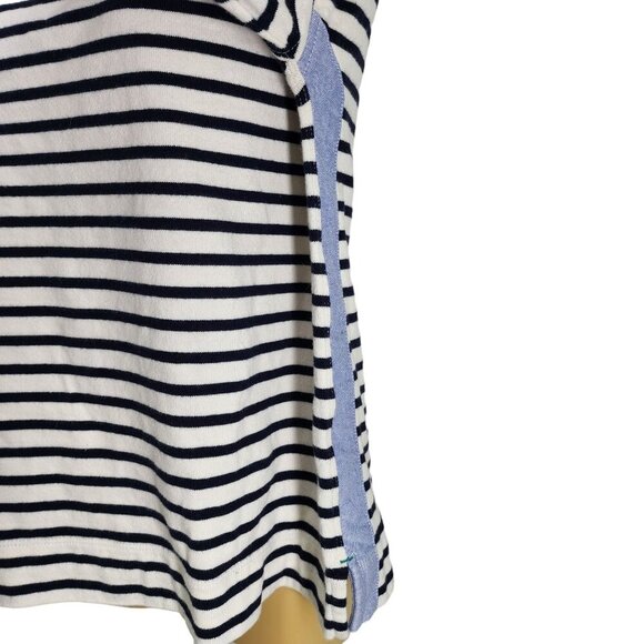 Vineyard Vines Long-Sleeve Striped Knit Top Women's Size XS Off White and Blue - Picture 3 of 8
